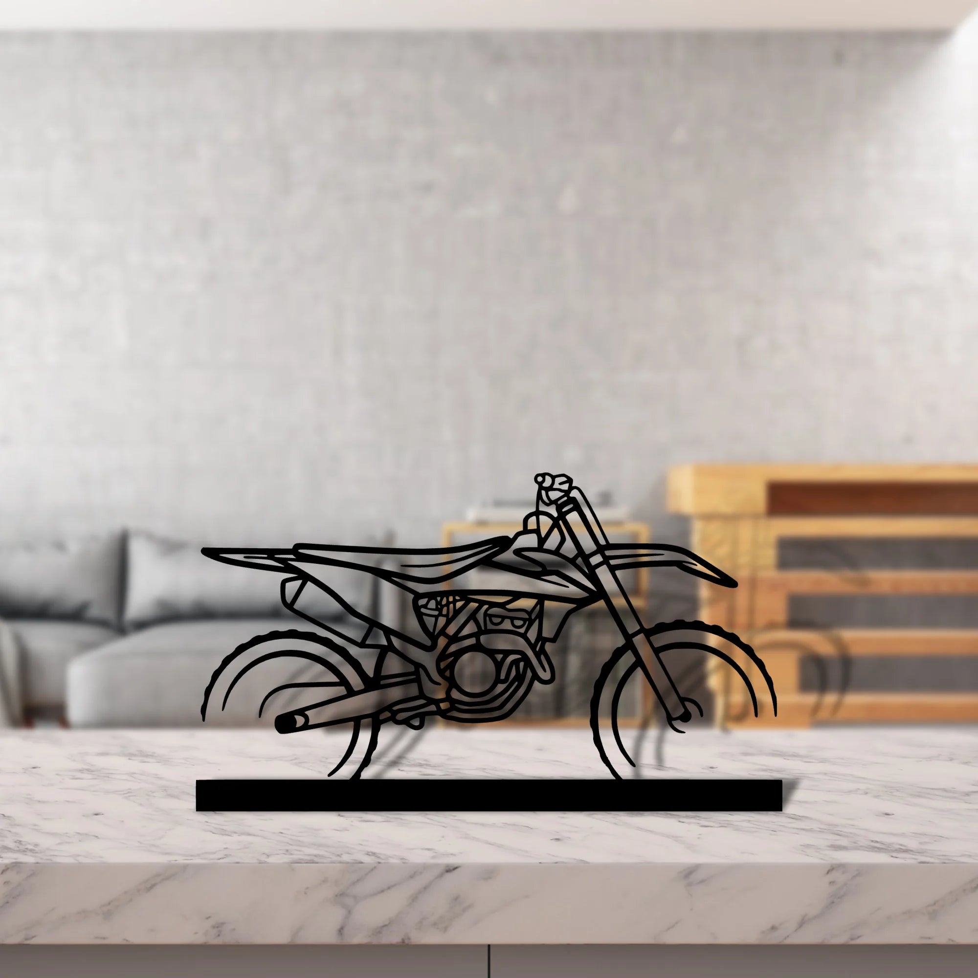 motocross Silhouette Metal Art Stand - Aero Silhouette