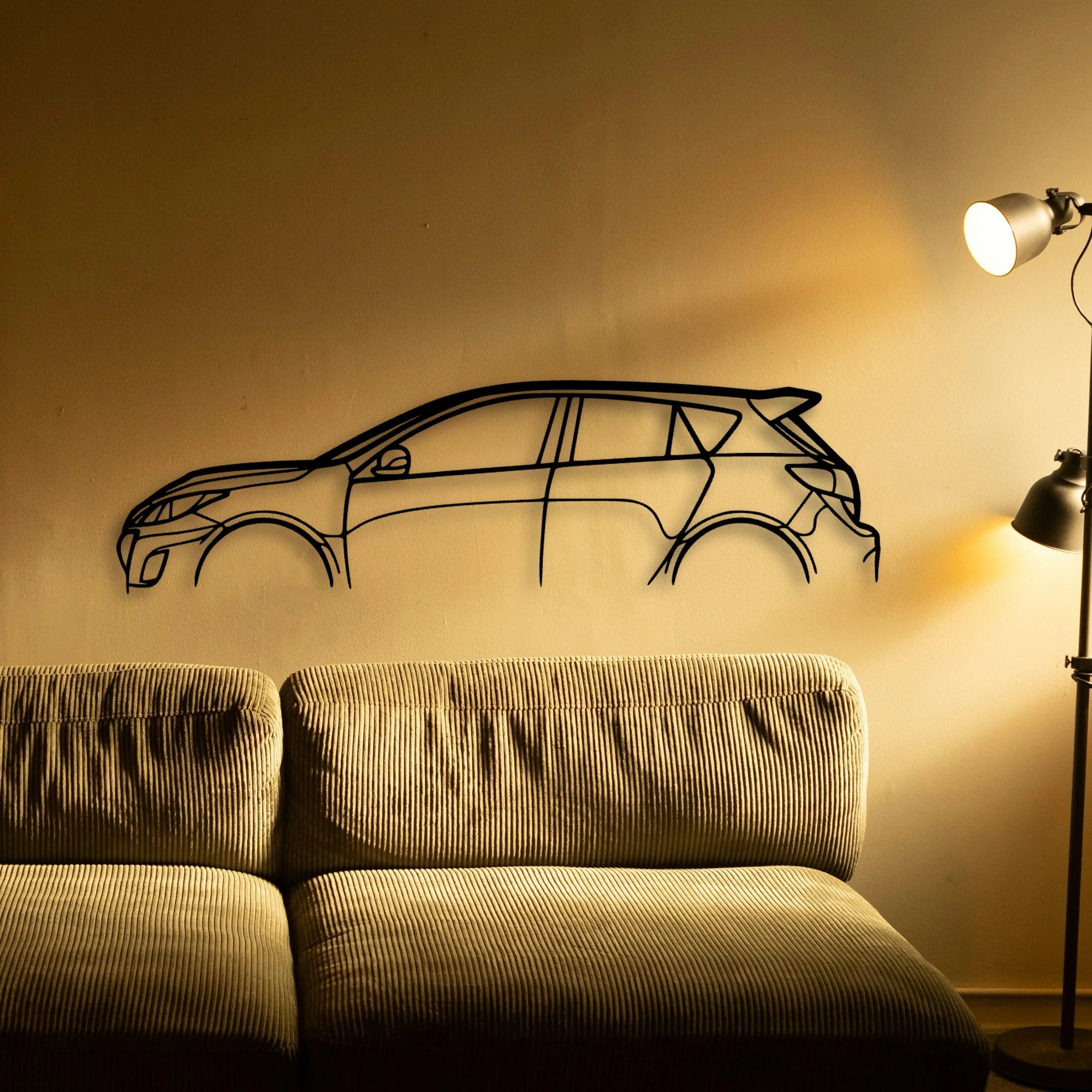 Mspeed 3 Classic Silhouette Metal Wall Art - Automotive Garage Decor