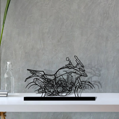 multistrada-v4s Silhouette Metal Art Stand - Aero Silhouette