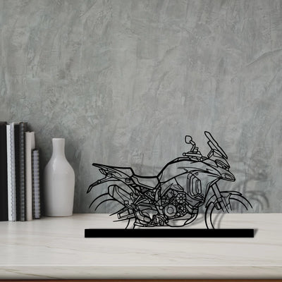 multistrada-v4s Silhouette Metal Art Stand - Aero Silhouette