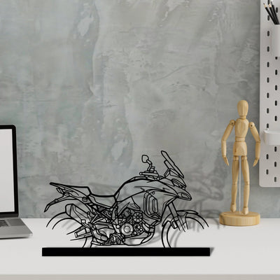 multistrada-v4s Silhouette Metal Art Stand - Aero Silhouette