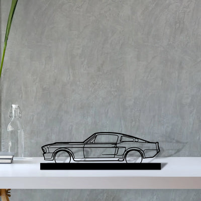 mustang-1967 Silhouette Metal Art Stand - Aero Silhouette