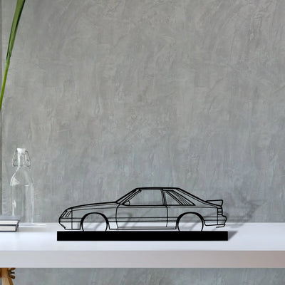 mustang-gt-1985 Silhouette Metal Art Stand - Aero Silhouette
