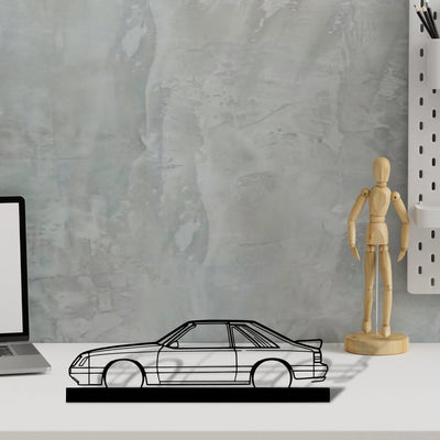 mustang-gt-1985 Silhouette Metal Art Stand - Aero Silhouette