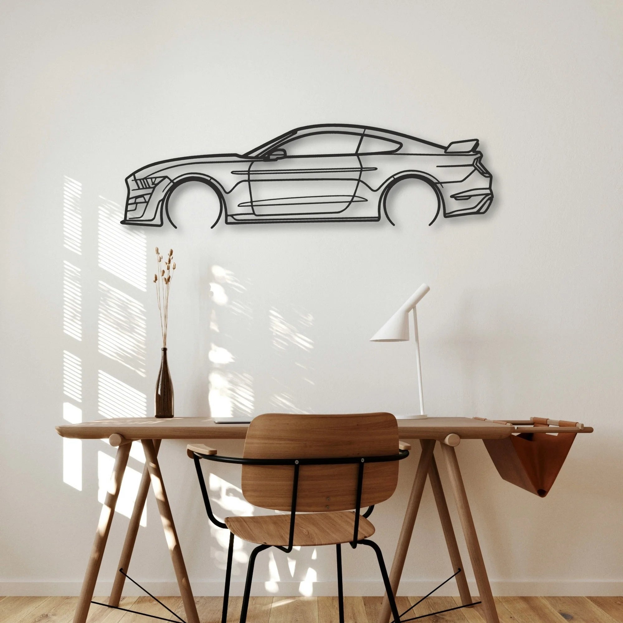 Mustang Shelby GT500 Classic Silhouette Metal Wall Art - Automotive Garage Decor