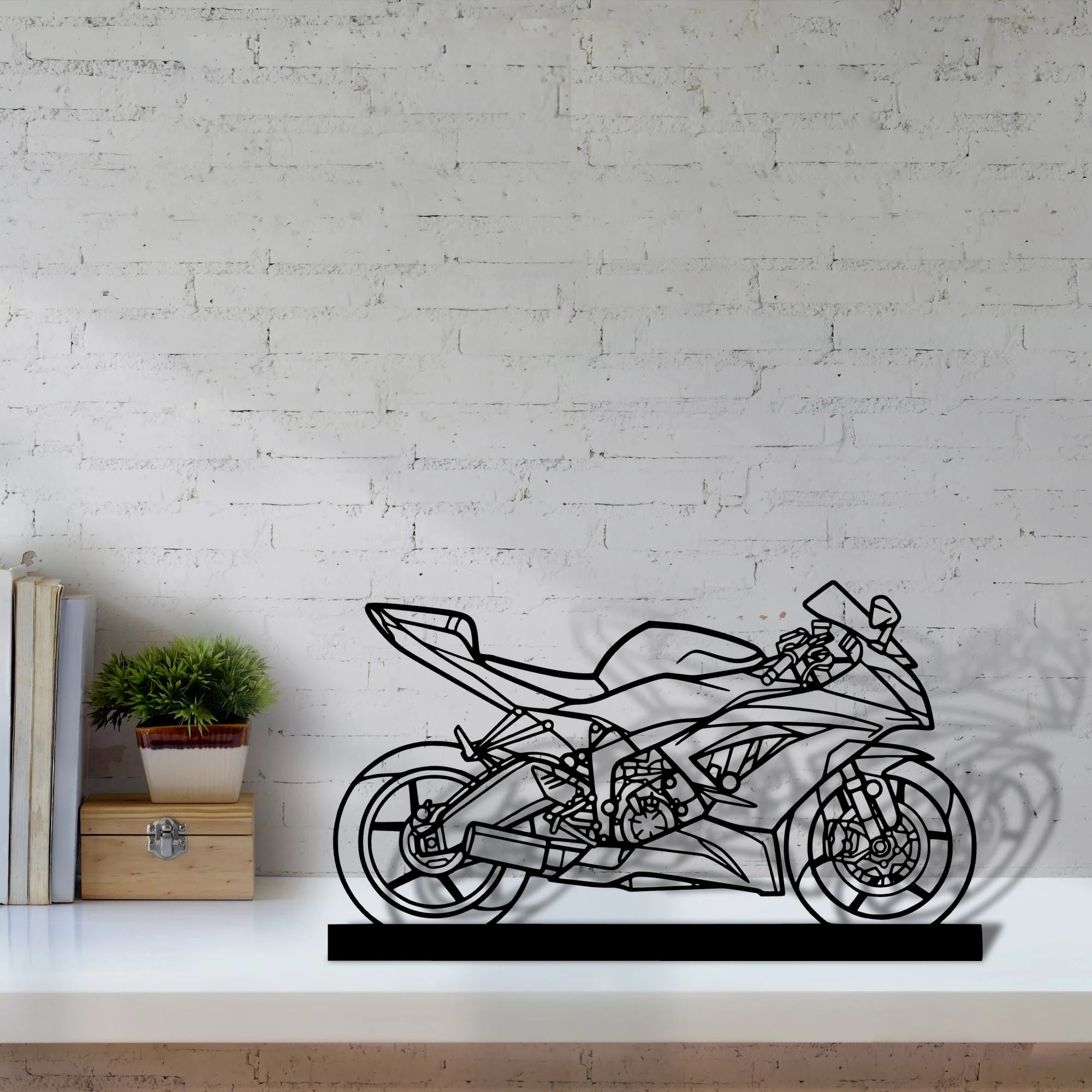 ninja-xr6-636-2016 Silhouette Metal Art Stand - Aero Silhouette