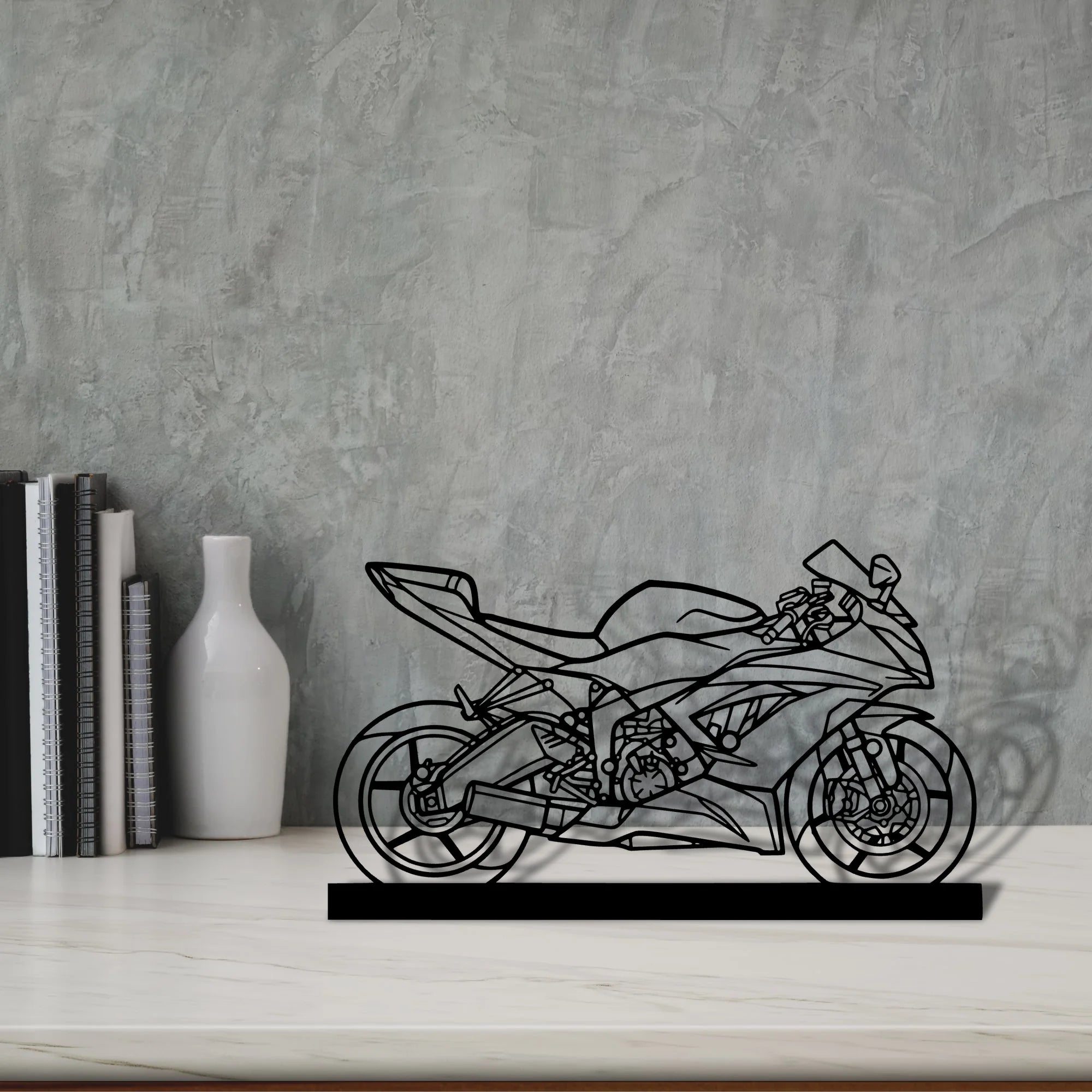 ninja-xr6-636-2016 Silhouette Metal Art Stand - Aero Silhouette