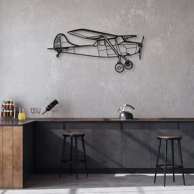 O-1 Bird Dog Classic Aircraft Silhouette Metal Wall Art - Aviation Hangar Decor