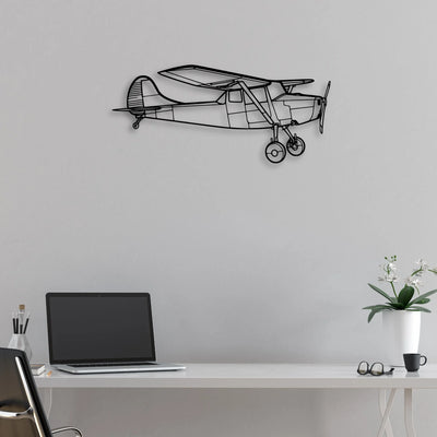 O-1 Bird Dog Classic Aircraft Silhouette Metal Wall Art - Aviation Hangar Decor