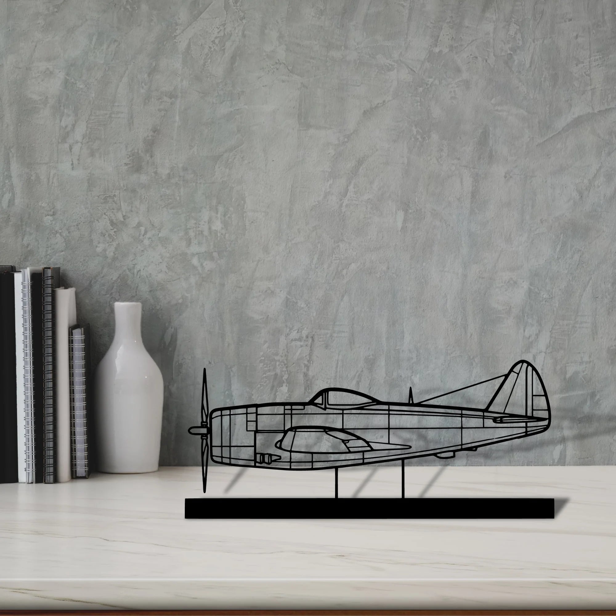 p-47d-2 Silhouette Metal Art Stand - Aero Silhouette