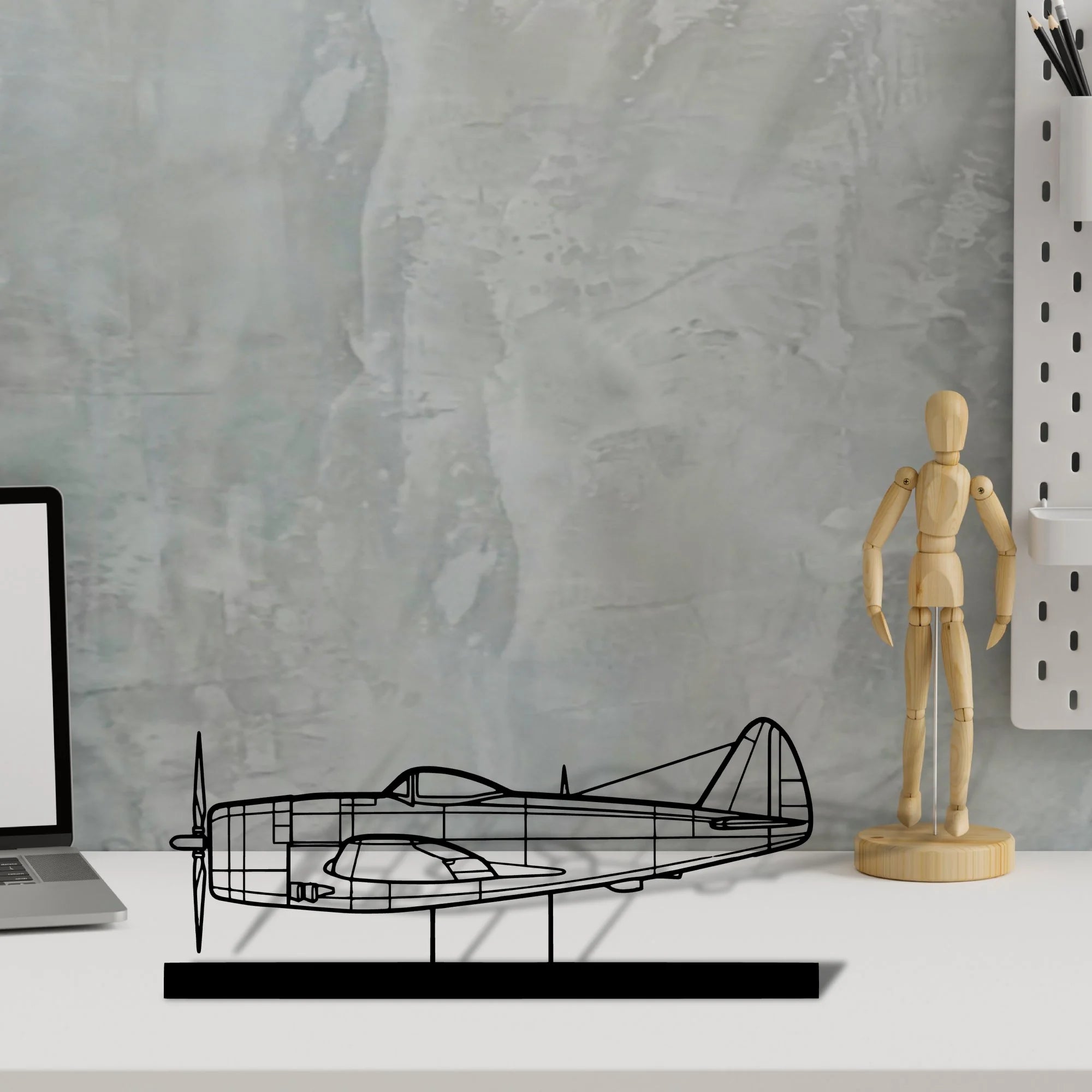 p-47d-2 Silhouette Metal Art Stand - Aero Silhouette