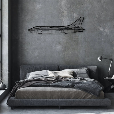 P-47D Classic Aircraft Silhouette Metal Wall Art - Aviation Hangar Decor