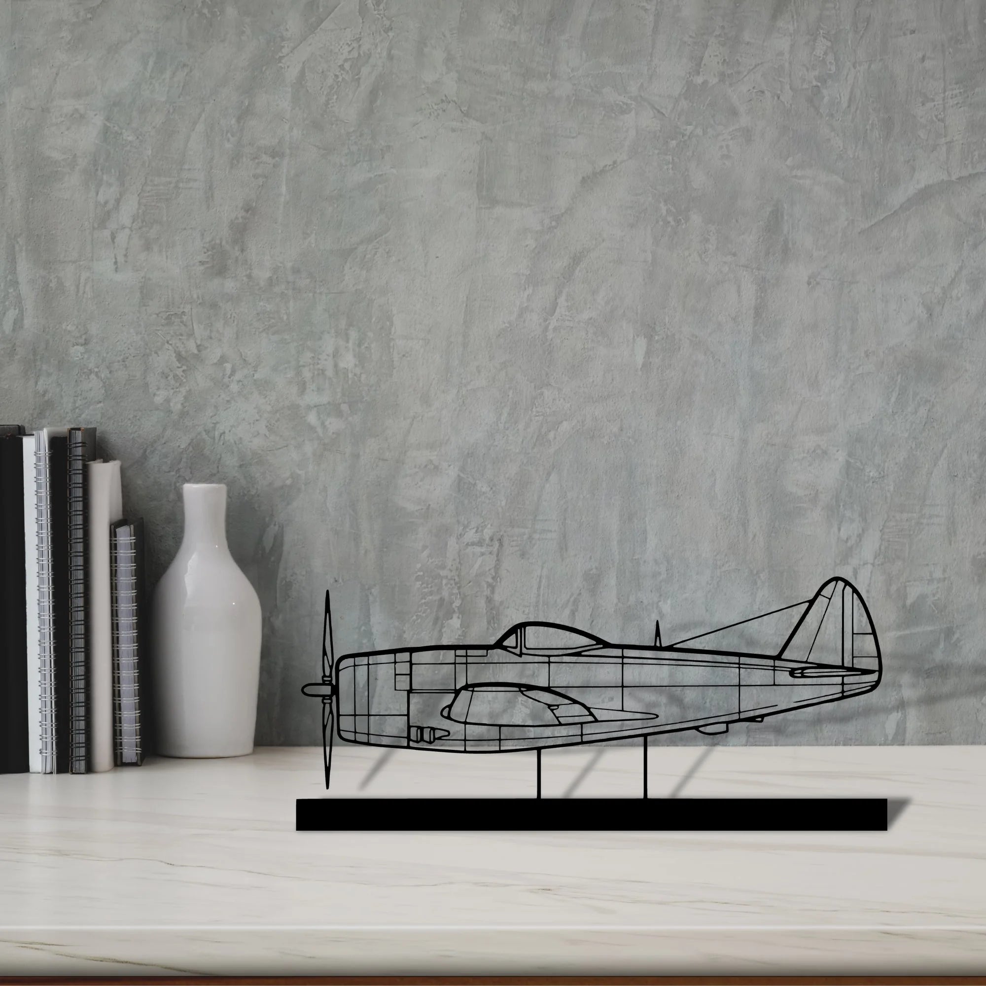 p-47d Silhouette Metal Art Stand - Aero Silhouette