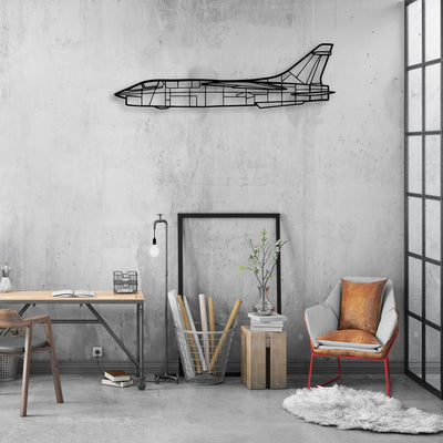 P-47D Classic Aircraft Silhouette Metal Wall Art - Aviation Hangar Decor