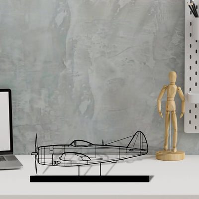 p-47d Silhouette Metal Art Stand - Aero Silhouette