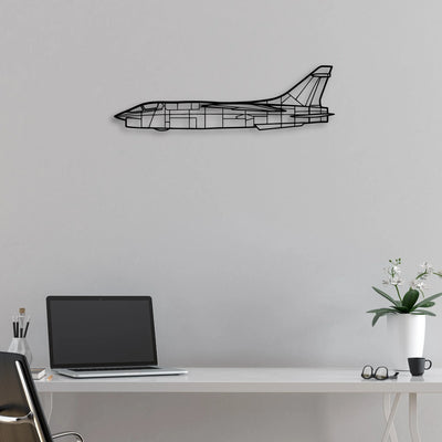 P-47D Classic Aircraft Silhouette Metal Wall Art - Aviation Hangar Decor