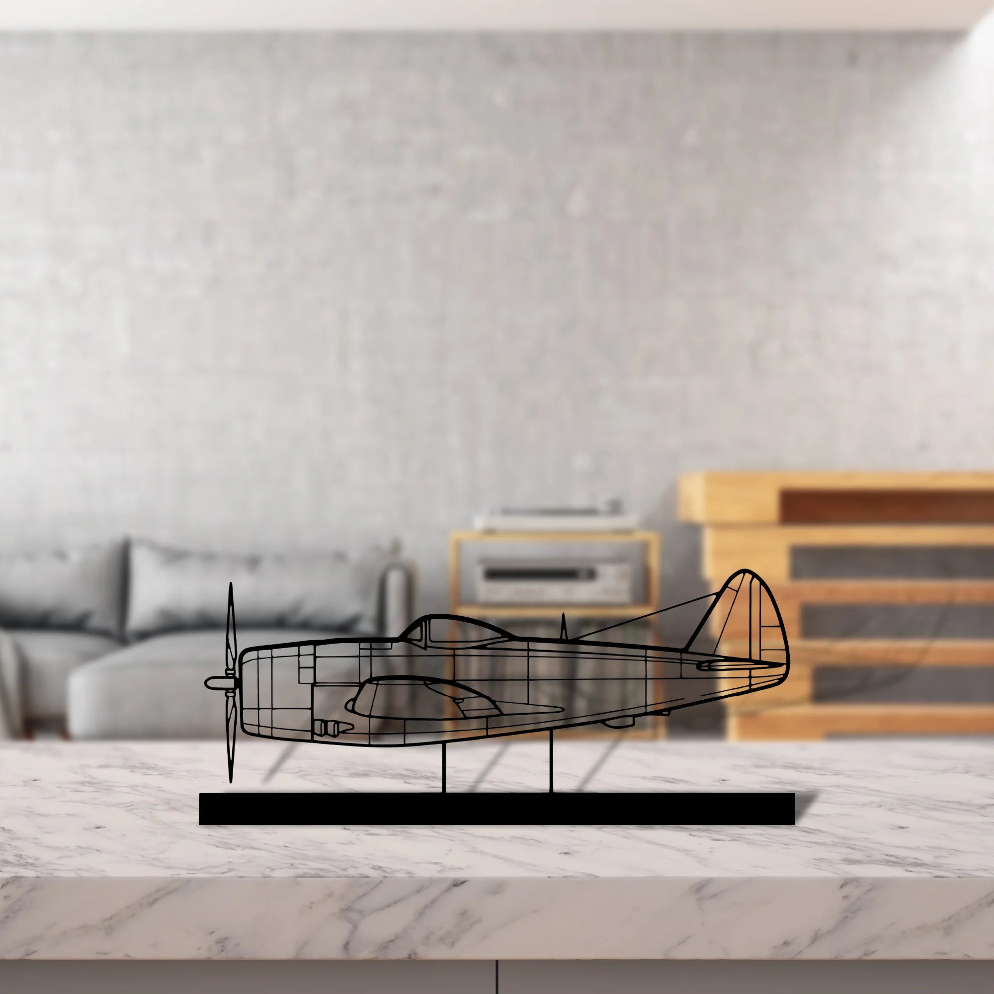 p-47d Silhouette Metal Art Stand - Aero Silhouette