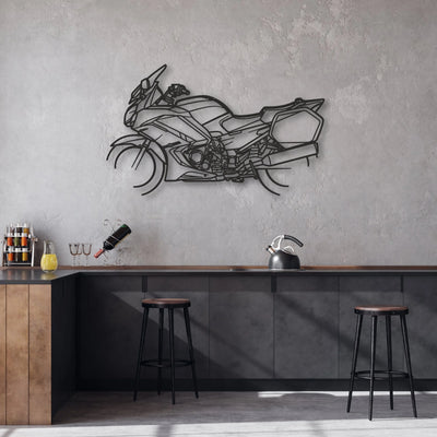 2013 Yamaha FJR1300A Classic Motorcycle Silhouette Metal Wall Art - Moto Garage Decor