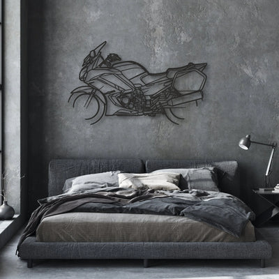 2013 Yamaha FJR1300A Classic Motorcycle Silhouette Metal Wall Art - Moto Garage Decor
