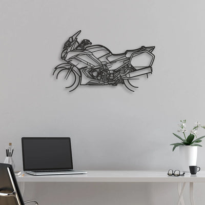 2013 Yamaha FJR1300A Classic Motorcycle Silhouette Metal Wall Art - Moto Garage Decor