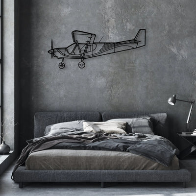 PA-24 Comanche Classic Aircraft Silhouette Metal Wall Art - Aviation Hangar Decor