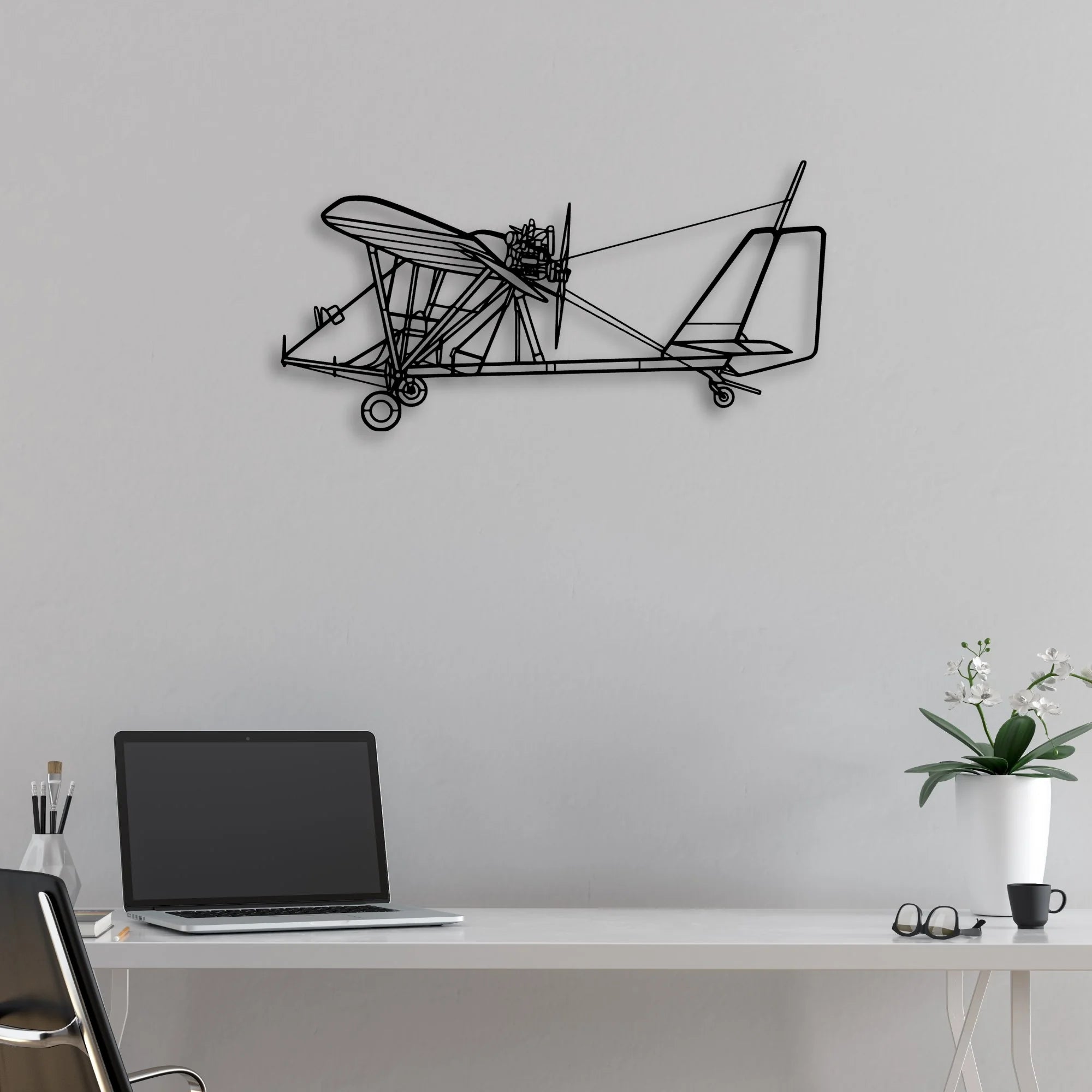 PA-28 180 Cherokee Archer Classic Aircraft Silhouette Metal Wall Art - Aviation Hangar Decor