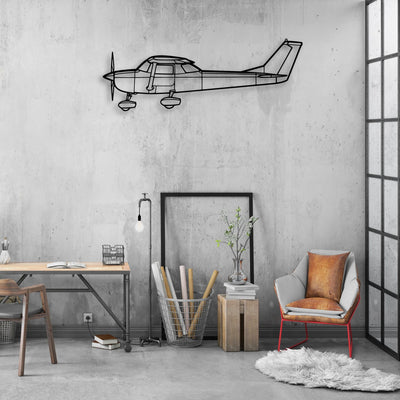 PA-34 200T Seneca II Classic Aircraft Silhouette Metal Wall Art - Aviation Hangar Decor