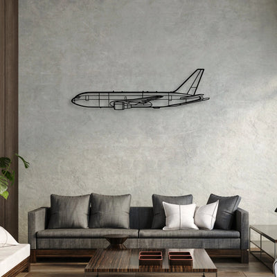 PA-38 Tomahawk Classic Aircraft Silhouette Metal Wall Art - Aviation Hangar Decor
