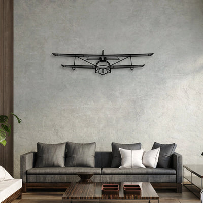 PA-44 Seminole Classic Aircraft Silhouette Metal Wall Art - Aviation Hangar Decor