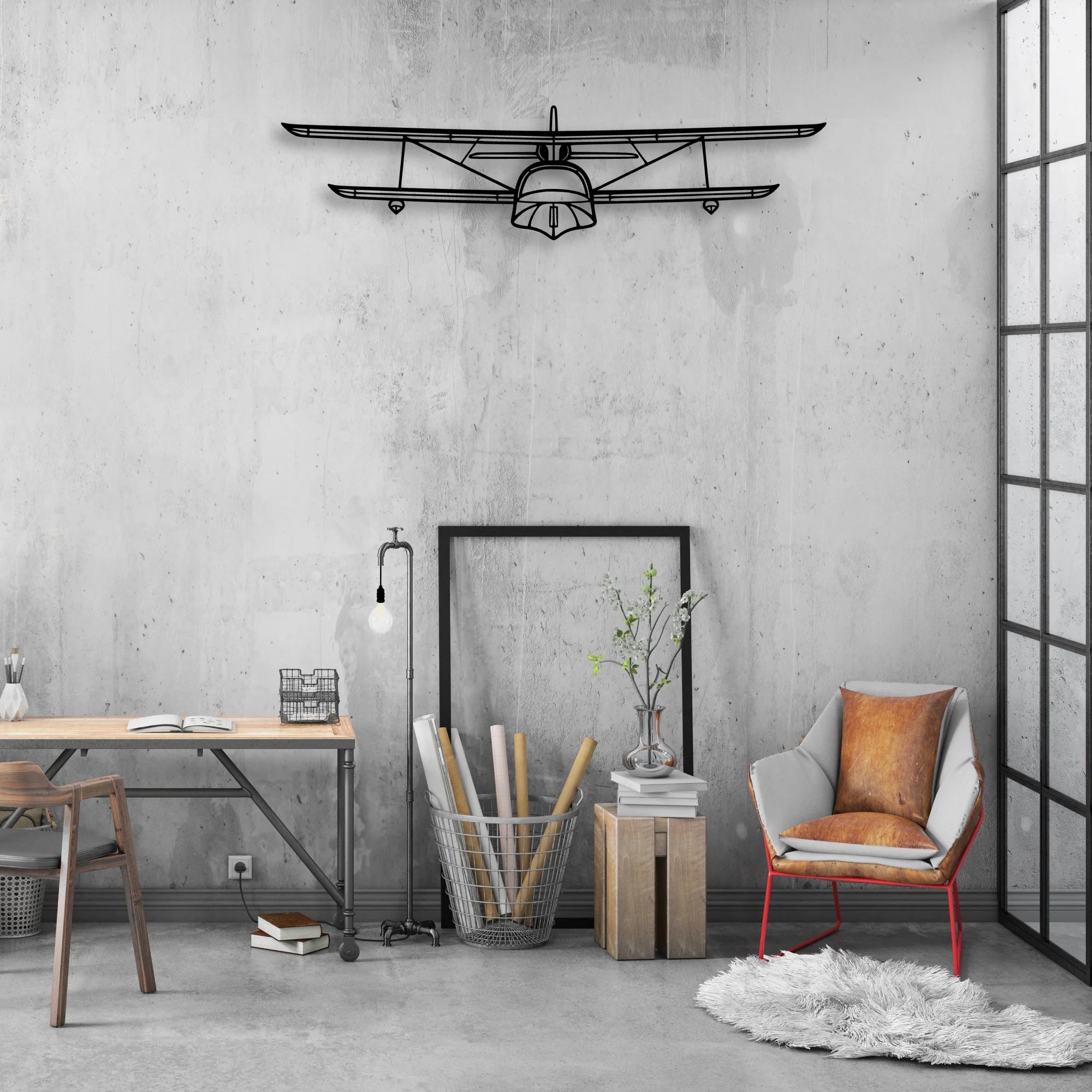 PA-44 Seminole Classic Aircraft Silhouette Metal Wall Art - Aviation Hangar Decor
