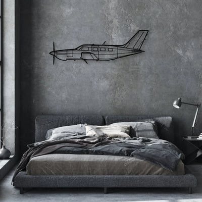PA-46 350P Malibu Mirage 2 Classic Aircraft Silhouette Metal Wall Art - Aviation Hangar Decor