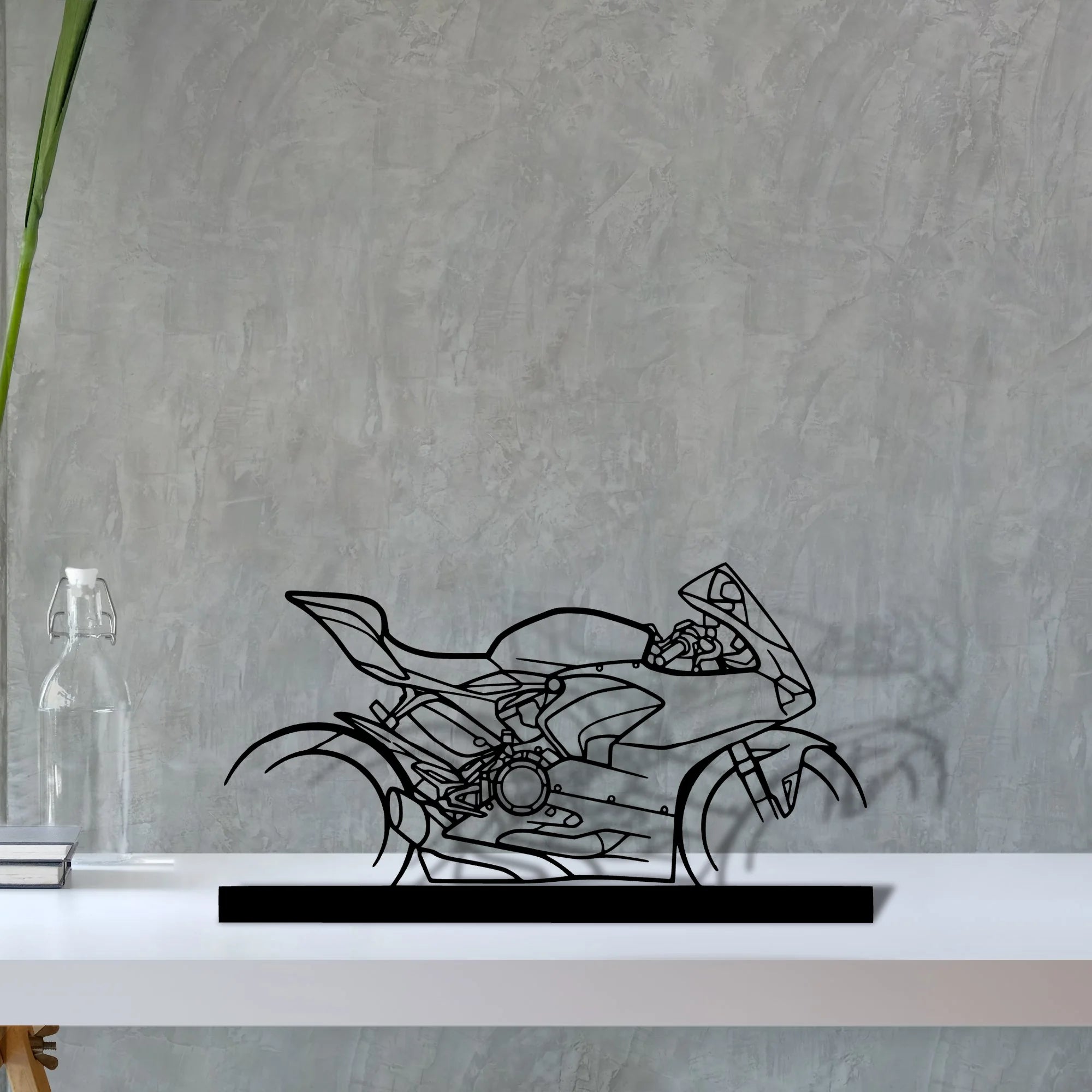 panigale-v2-2021 Silhouette Metal Art Stand - Aero Silhouette