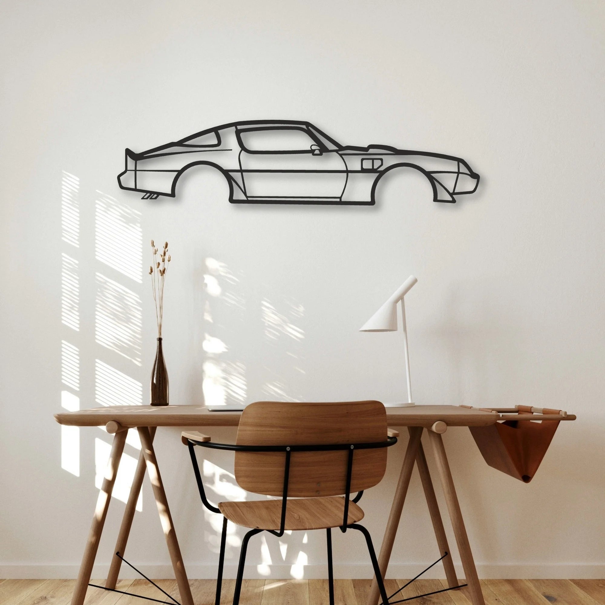 Pontiac Classic Silhouette Metal Wall Art - Automotive Garage Decor
