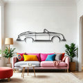 Porsche 356 Speedster Classic Silhouette Metal Wall Art - Automotive Garage Decor