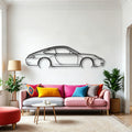 Porsche 911 Model 996 Classic Silhouette Metal Wall Art - Automotive Garage Decor