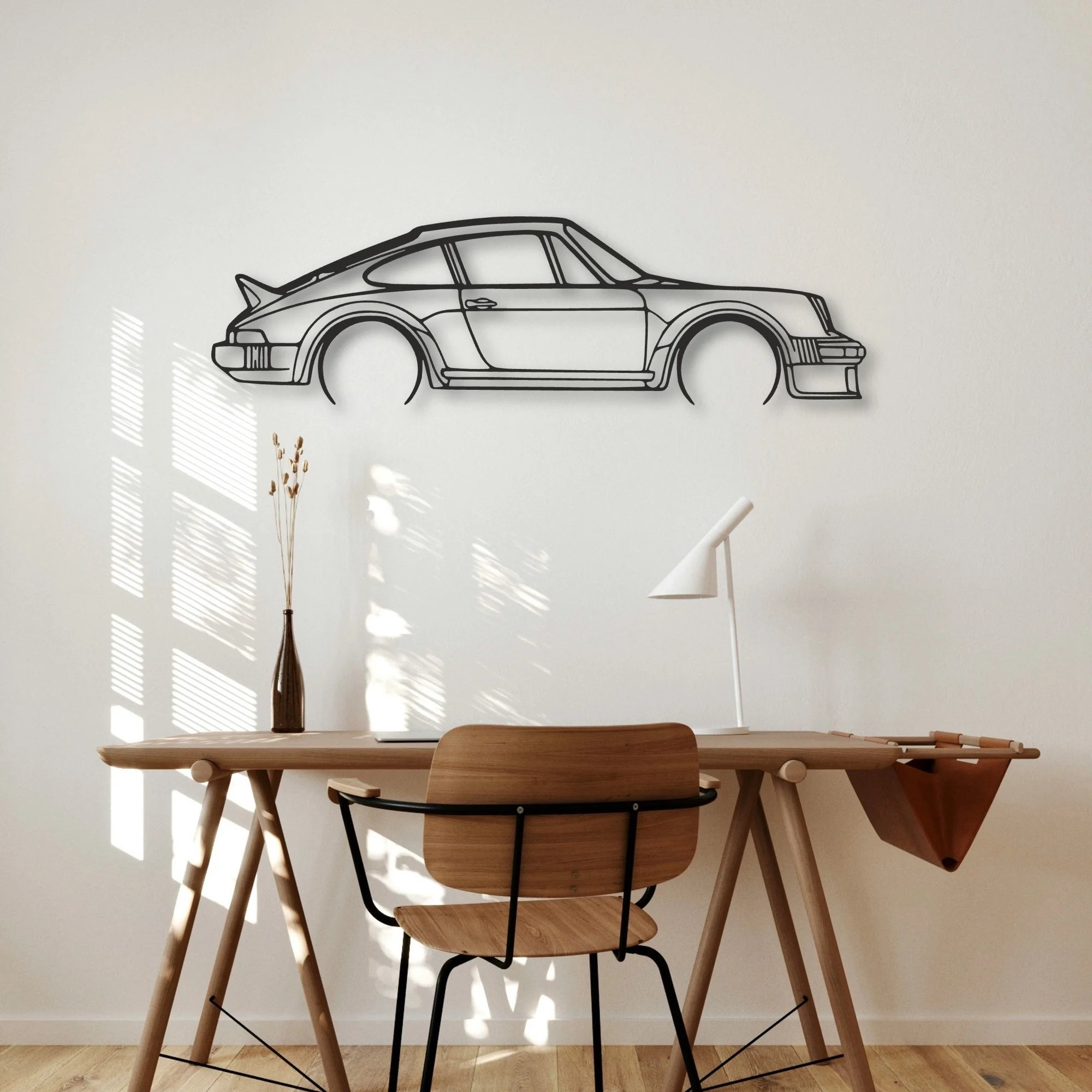 Porsche 911 Sc GROUP4 Classic Silhouette Metal Wall Art - Automotive Garage Decor