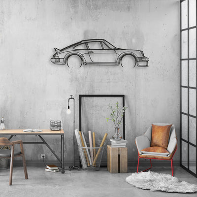 porsche 911 sc group4 Classic Silhouette Metal Wall Art - Automotive Garage Decor