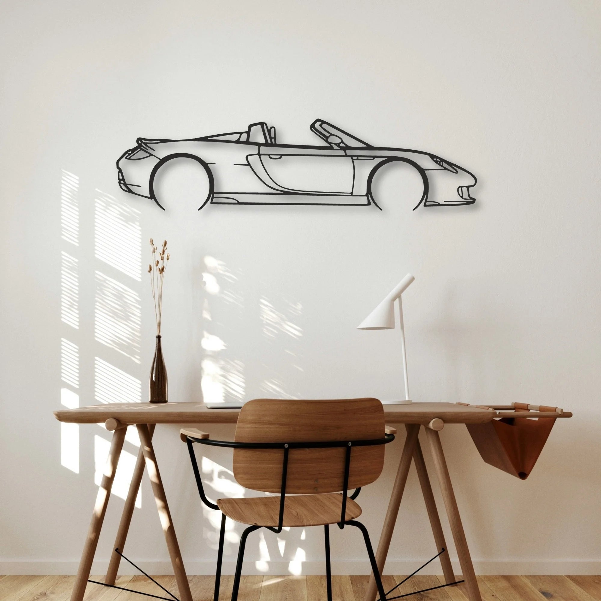 Porsche Carrera GT Classic Silhouette Metal Wall Art - Automotive Garage Decor