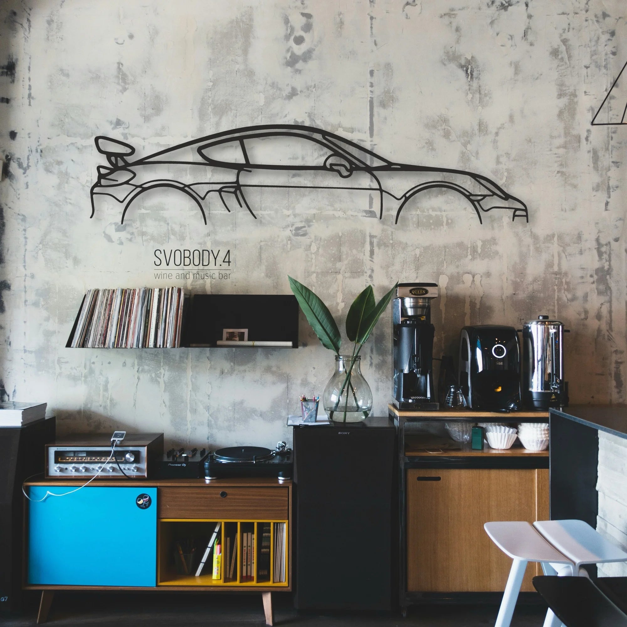 Porsche Cayman GT4 981 Classic Silhouette Metal Wall Art - Automotive Garage Decor