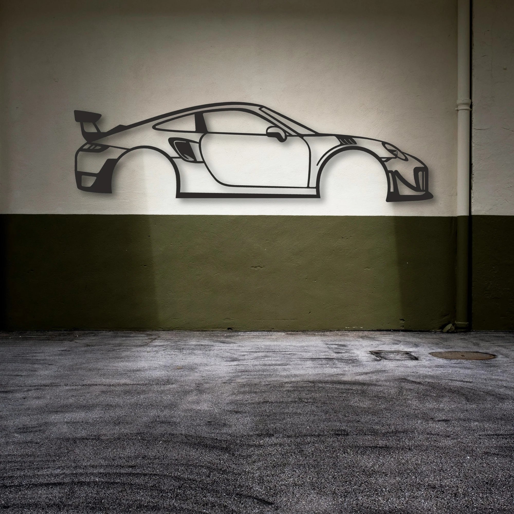 PRS911 Classic Silhouette Metal Wall Art - Automotive Garage Decor