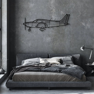 R-44 Clipper II Classic Aircraft Silhouette Metal Wall Art - Aviation Hangar Decor