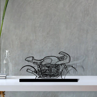 r-nine-t-racer-2019 Silhouette Metal Art Stand - Aero Silhouette