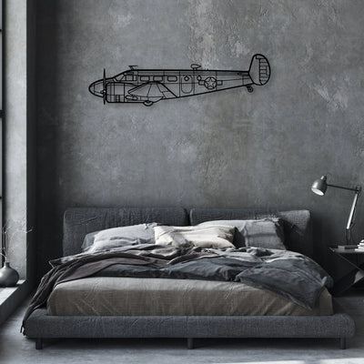 RC-45 Classic Aircraft Silhouette Metal Wall Art - Aviation Hangar Decor