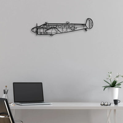 RC-45 Classic Aircraft Silhouette Metal Wall Art - Aviation Hangar Decor