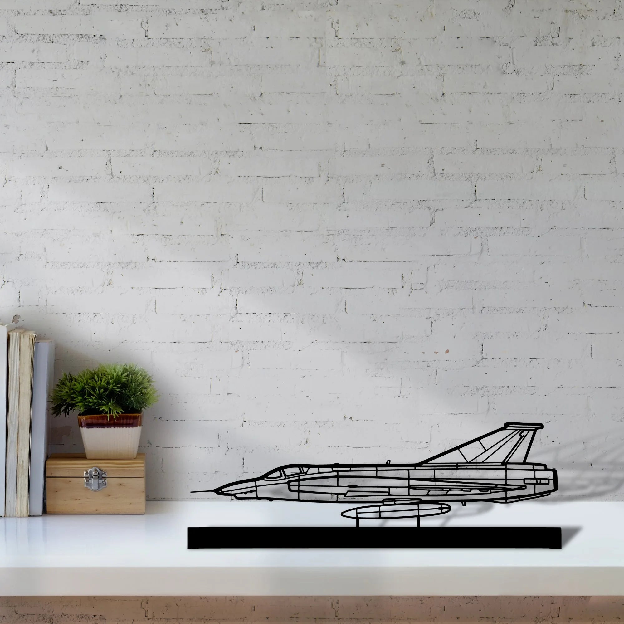 rf-35-draken Silhouette Metal Art Stand - Aero Silhouette
