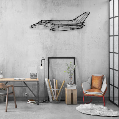 RF-8G Classic Aircraft Silhouette Metal Wall Art - Aviation Hangar Decor