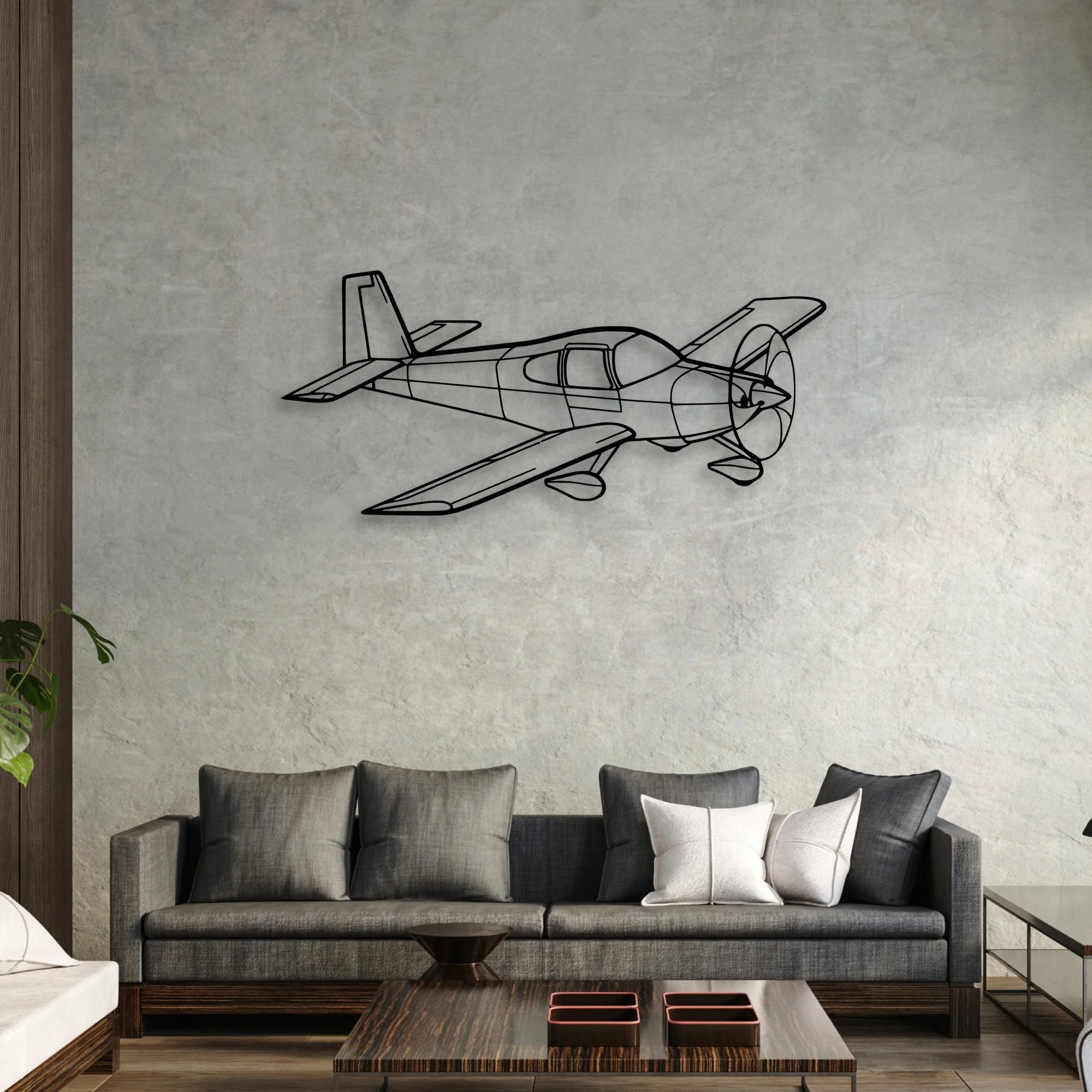 RV-10 2 Classic Aircraft Silhouette Metal Wall Art - Aviation Hangar Decor