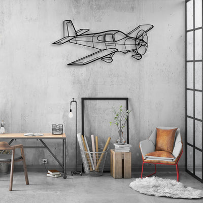 RV-10 2 Classic Aircraft Silhouette Metal Wall Art - Aviation Hangar Decor