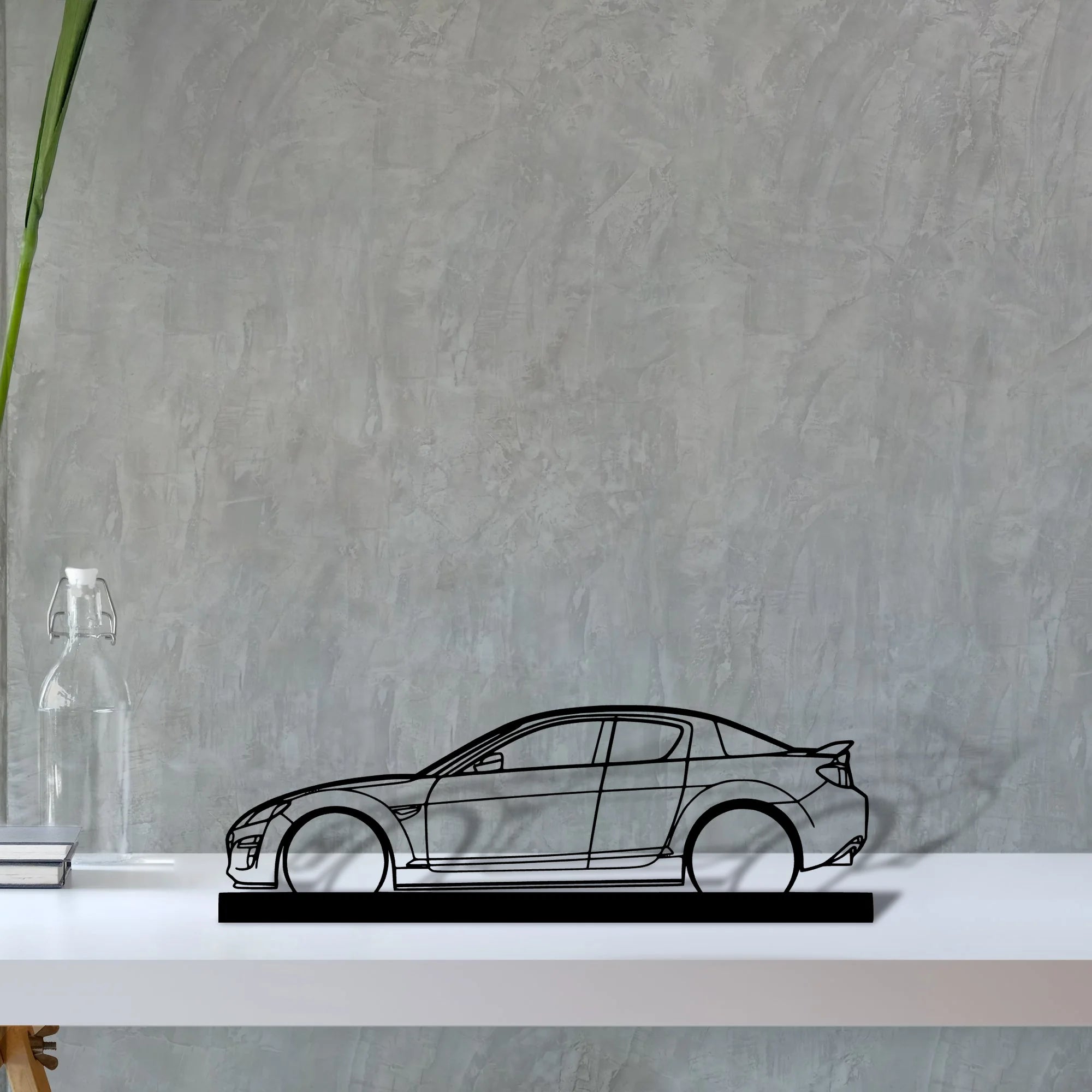 rx8 Silhouette Metal Art Stand - Aero Silhouette