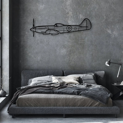 S-2T Classic Aircraft Silhouette Metal Wall Art - Aviation Hangar Decor
